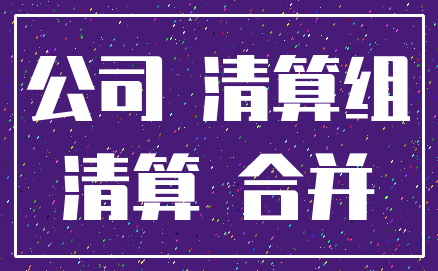 公司 清算组_清算 合并