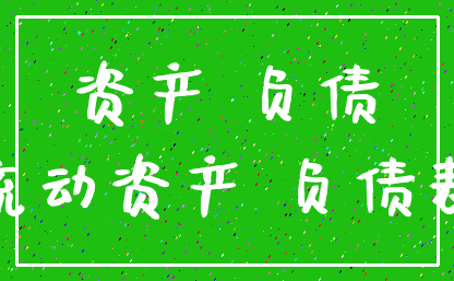 资产 负债_流动资产 负债表