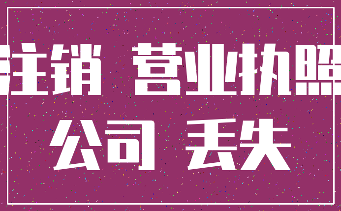注销 营业执照_公司 丢失