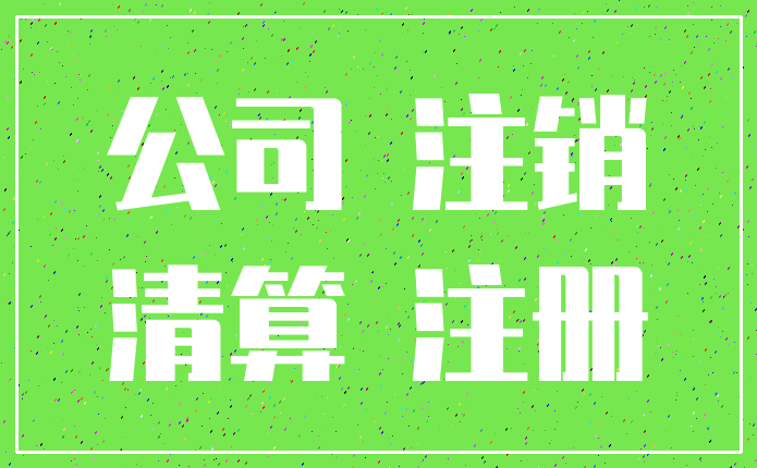 公司 注销_清算 注册