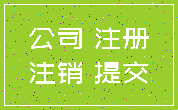 公司 注册_注销 提交