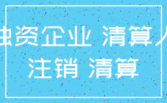 个人独资公司注销账务
