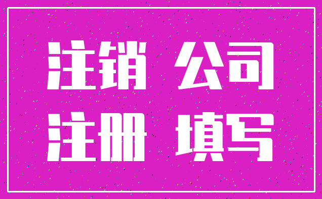 注销 公司_注册 填写
