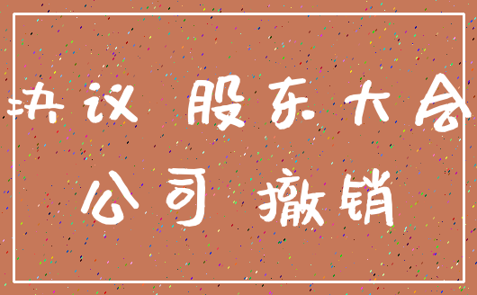决议 股东大会_公司 撤销