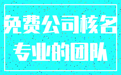免费公司核名_专业的团队