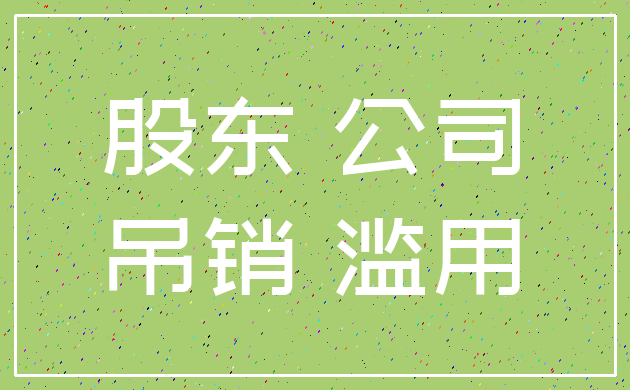 股东 公司_吊销 滥用