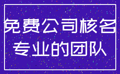 免费公司核名_专业的团队