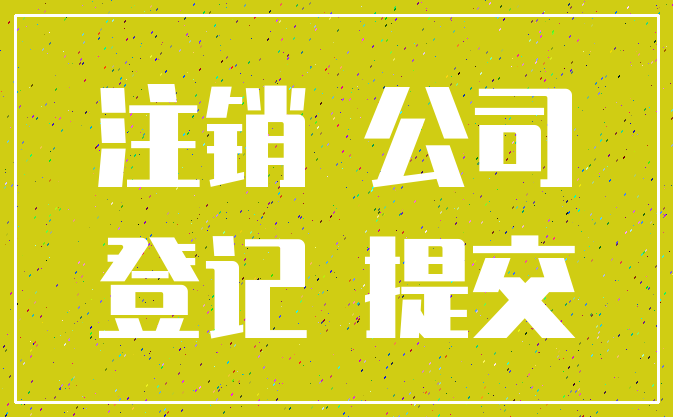 注销 公司_登记 提交