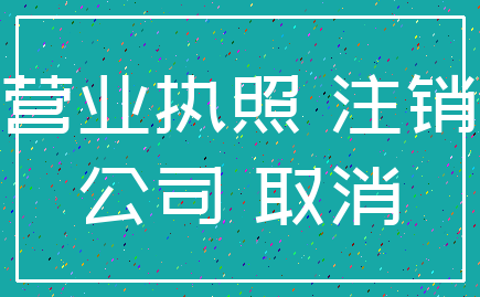 营业执照 注销_公司 取消