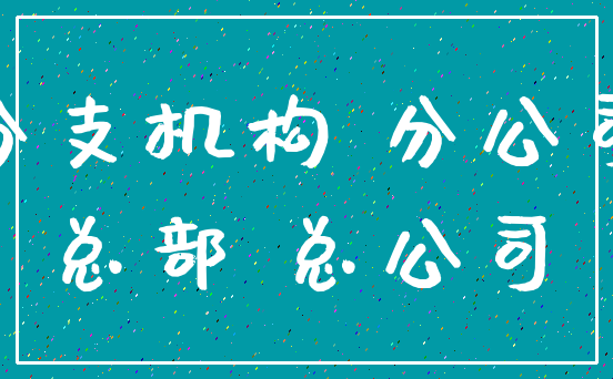 分支机构 分公司_总部 总公司
