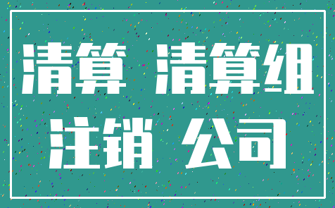 清算 清算组_注销 公司
