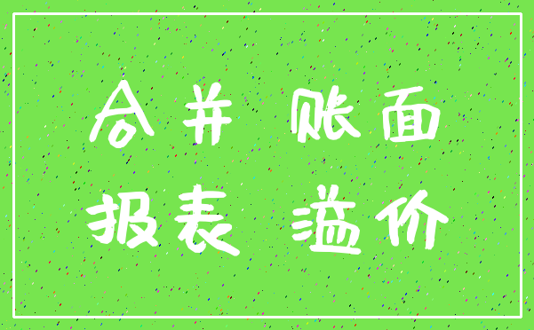 合并 账面_报表 溢价