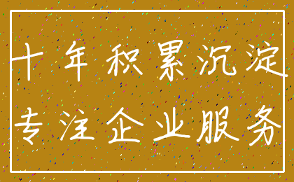 十年积累沉淀_专注企业服务