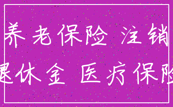 养老保险 注销_退休金 医疗保险
