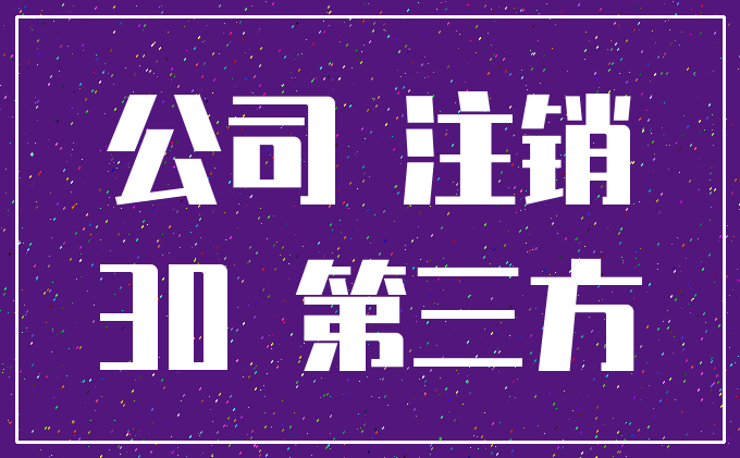 公司 注销_30 第三方