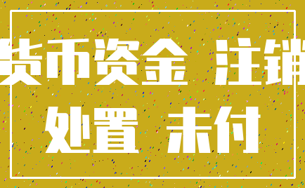 货币资金 注销_处置 未付