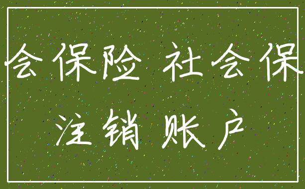 社会保险 社会保障_注销 账户