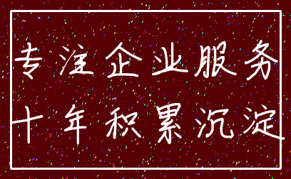 专注企业服务_十年积累沉淀