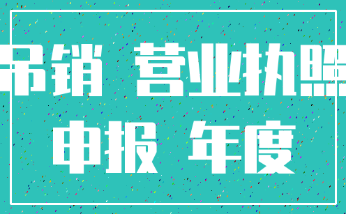 吊销 营业执照_申报 年度