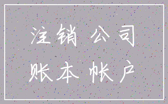 注销 公司_账本 帐户