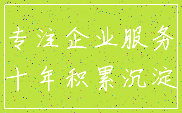 专注企业服务_十年积累沉淀