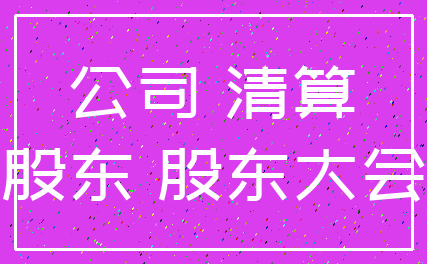 公司 清算_股东 股东大会
