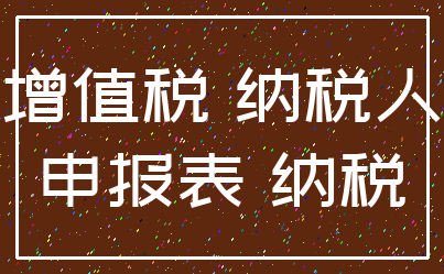 增值税 纳税人_申报表 纳税