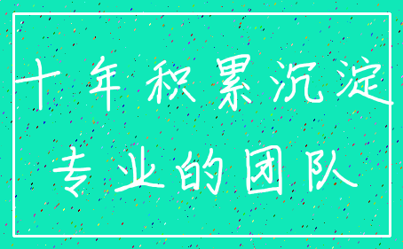 十年积累沉淀_专业的团队