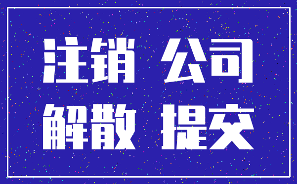 注销 公司_解散 提交
