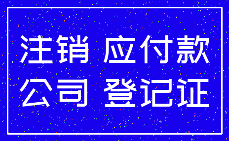 注销 应付款_公司 登记证