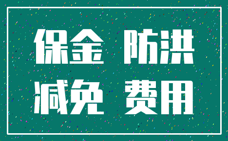 保金 防洪_减免 费用