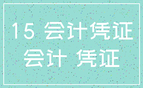 15 会计凭证_会计 凭证