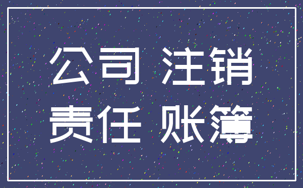 公司 注销_责任 账簿