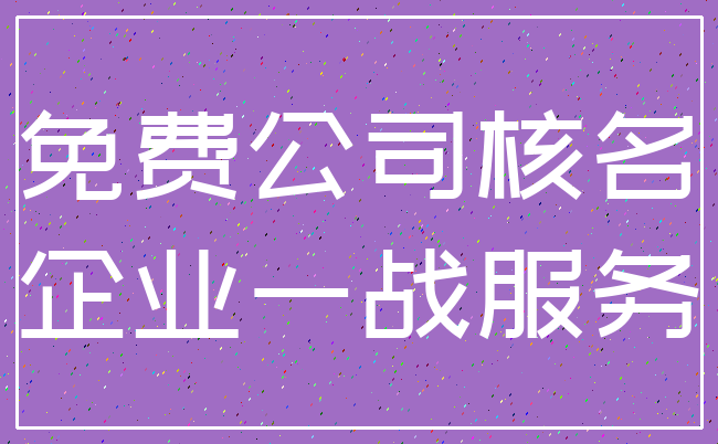 免费公司核名_企业一战服务