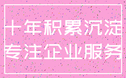十年积累沉淀_专注企业服务