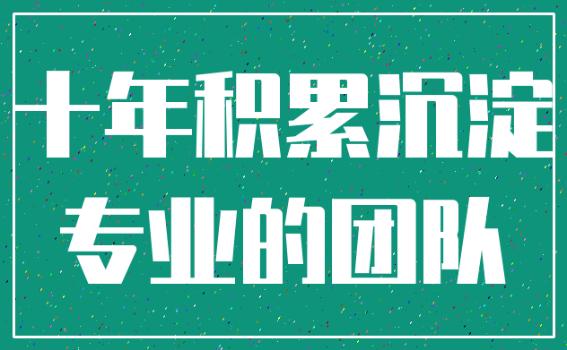 十年积累沉淀_专业的团队