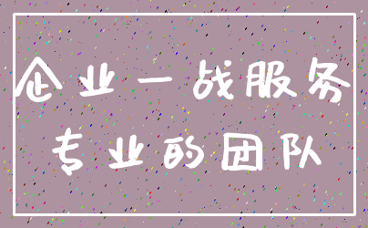 企业一战服务_专业的团队