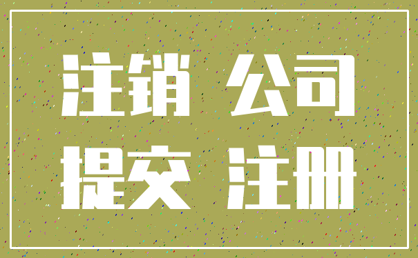 注销 公司_提交 注册