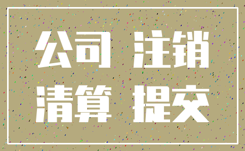 公司 注销_清算 提交