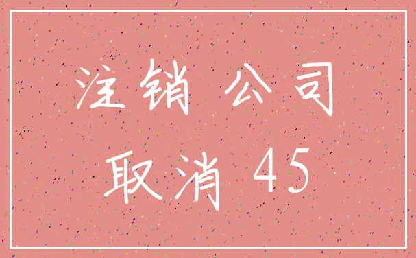 注销 公司_取消 45