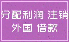 注销外资公司未分配利润