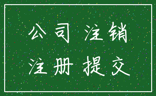 公司 注销_注册 提交