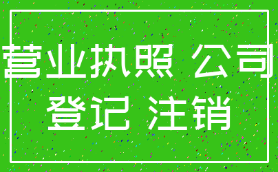 营业执照 公司_登记 注销