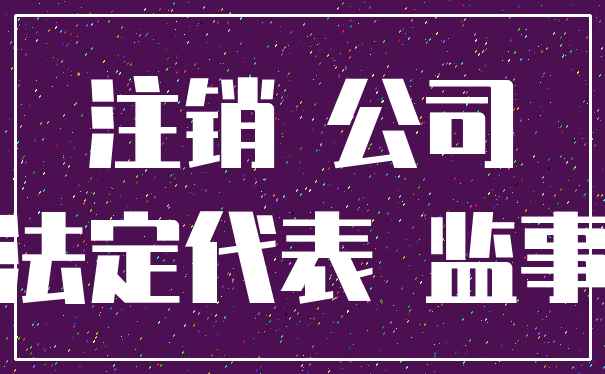 注销 公司_法定代表 监事