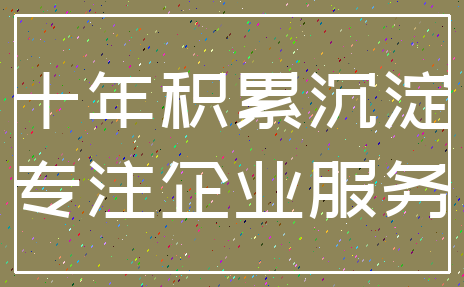 十年积累沉淀_专注企业服务