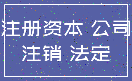 注册资本 公司_注销 法定