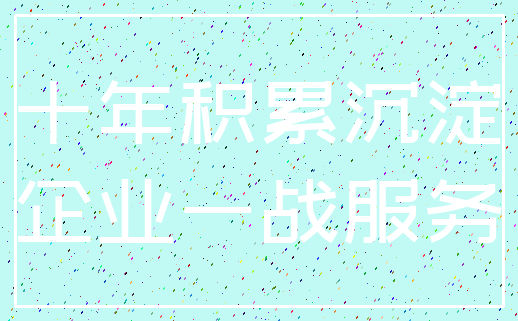 十年积累沉淀_企业一战服务