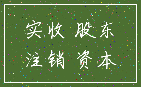 实收 股东_注销 资本