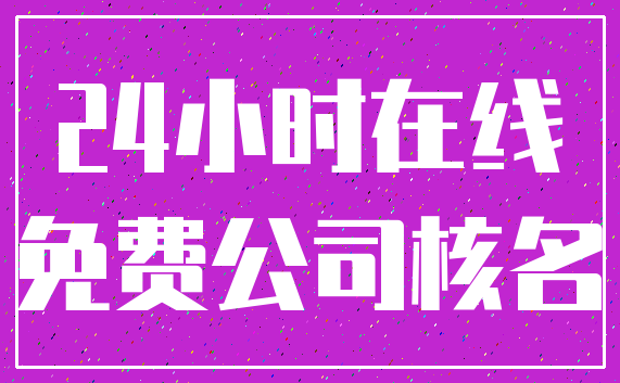 24小时在线_免费公司核名