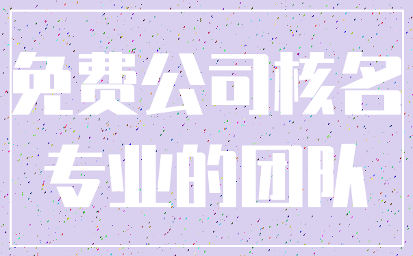 免费公司核名_专业的团队